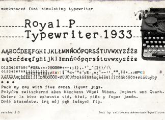 Royal P Typewriter 1933 Font