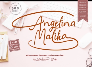 Angelina Malika Handwritten Font