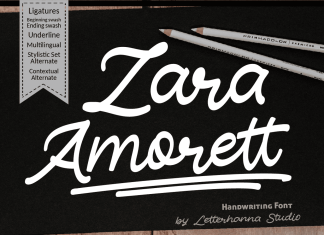 Zara Amorett Handwritten Font