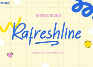 Rafreshline Monoline Font