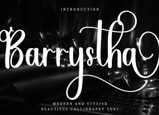 Barrystha Calligraphy Font