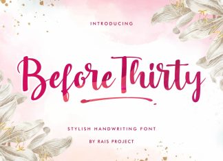 Before Thirty Script Font