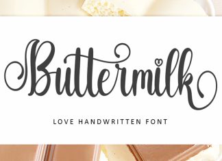 Buttermilk Calligraphy Typeface