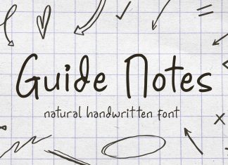 Guide Notes Handwritten Font