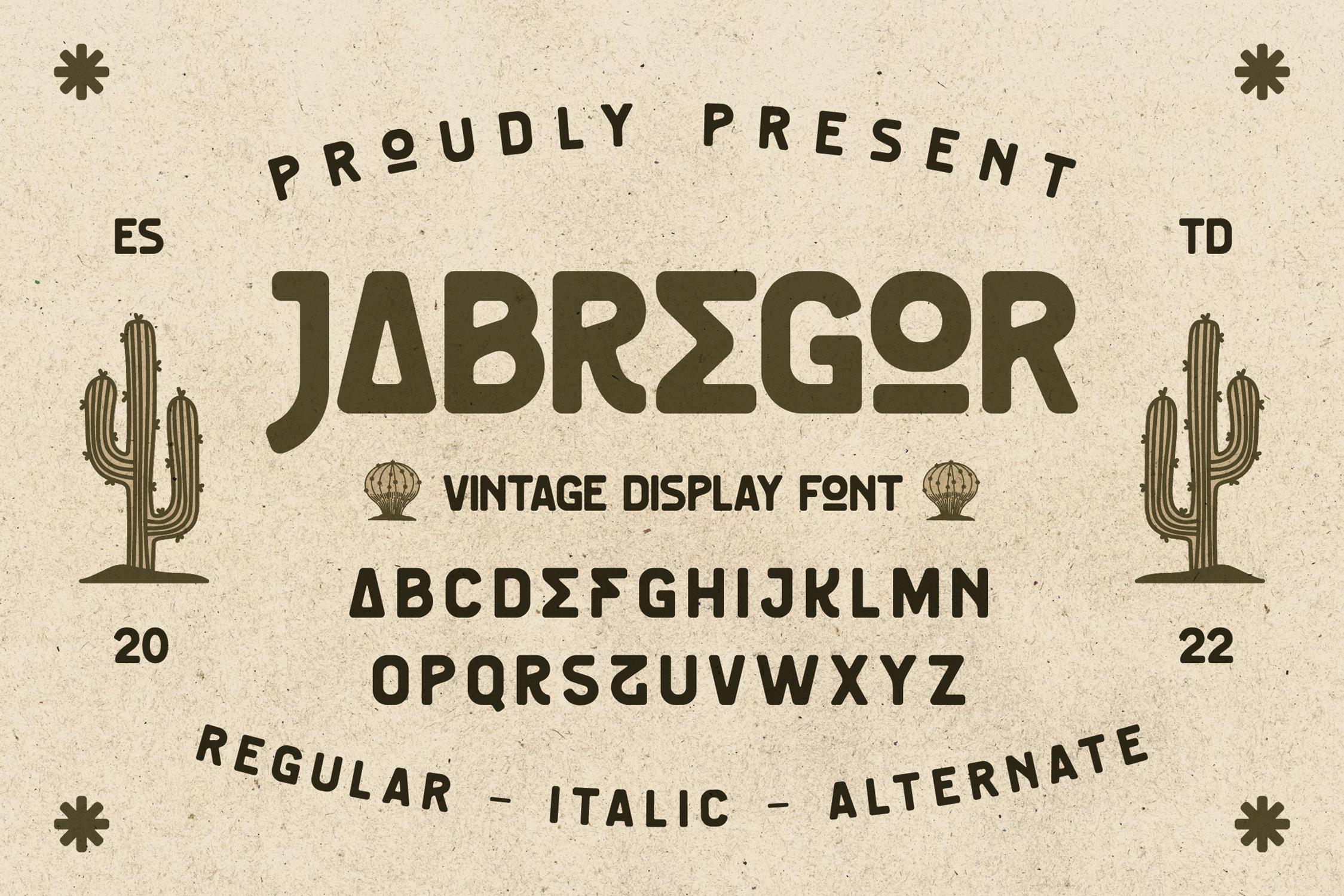 JABREGOR Display Font