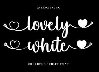 Lovely White Script Font