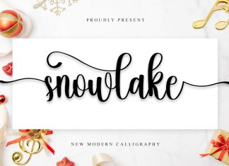 Snowlake Calligraphy Font