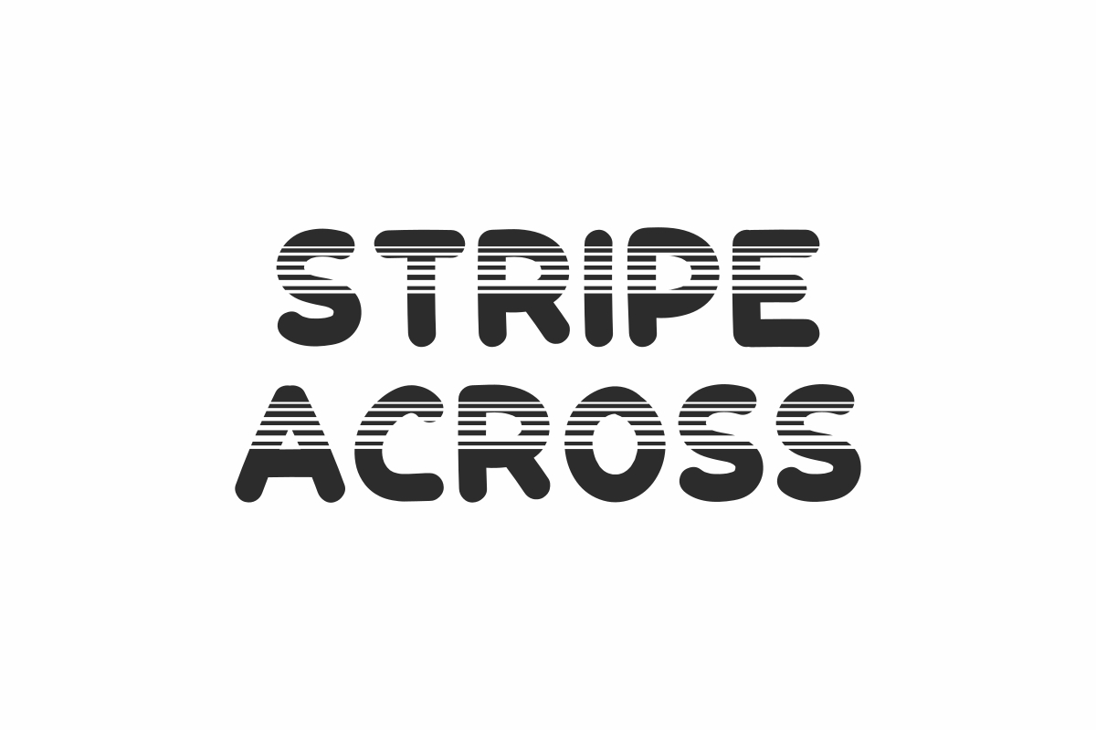 Stripe Across Display Font