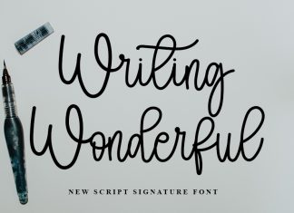 Writing Wonderful Handwritten Font