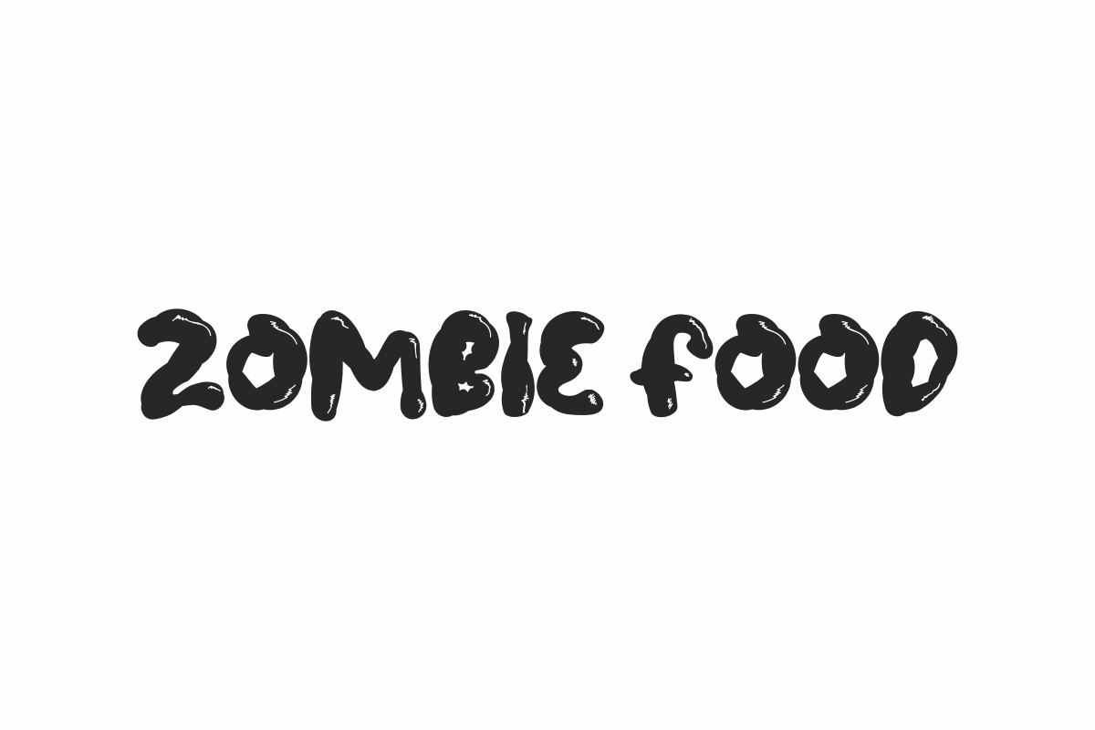 Zombie Food Display Font