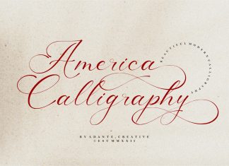 America Calligraphy Font