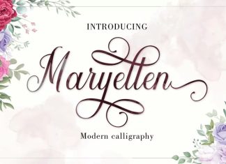 Maryellen Calligraphy Font