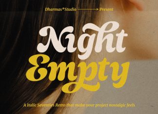 Night Empty Display Font