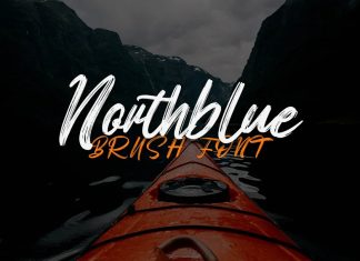 Northblue Brush Font