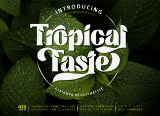 Tropical Taste Display Font