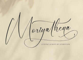 Moriyathena Calligraphy Font