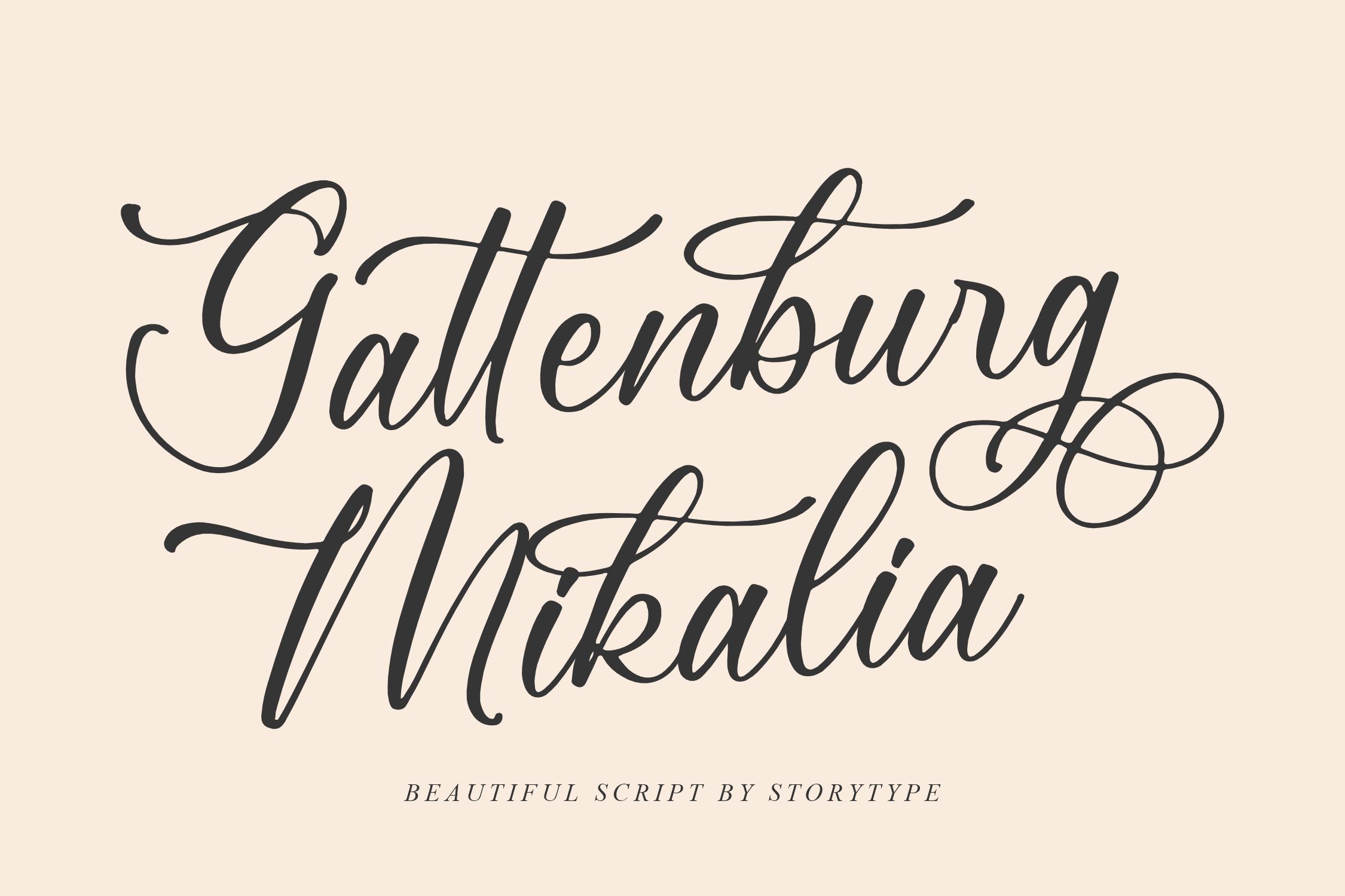 Gattenburg Mikalia Calligraphy Font