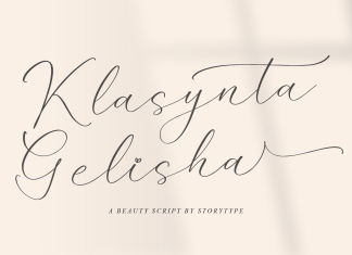 Klasynta Gelisha Script Font