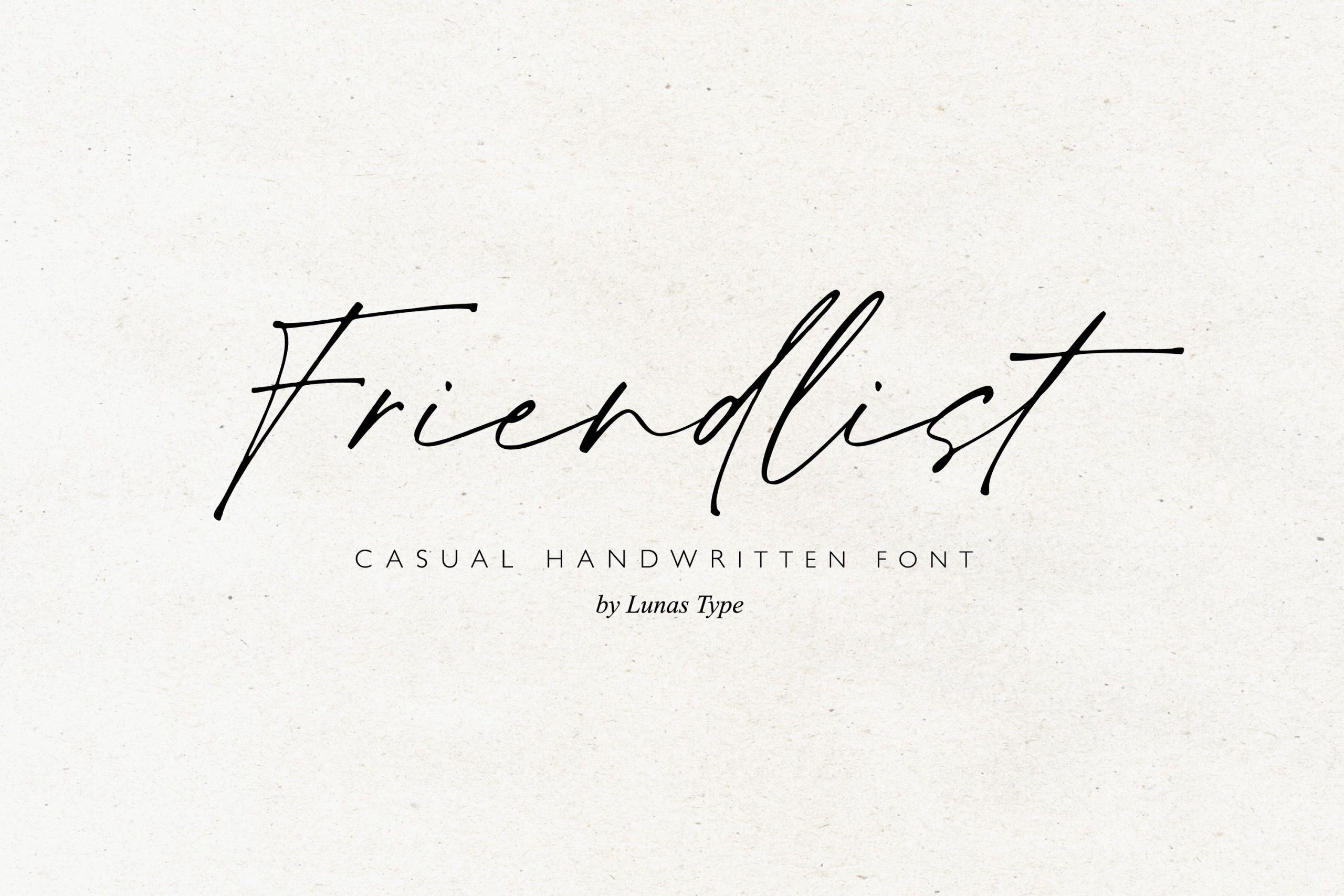 Friendlist Handwritten Font