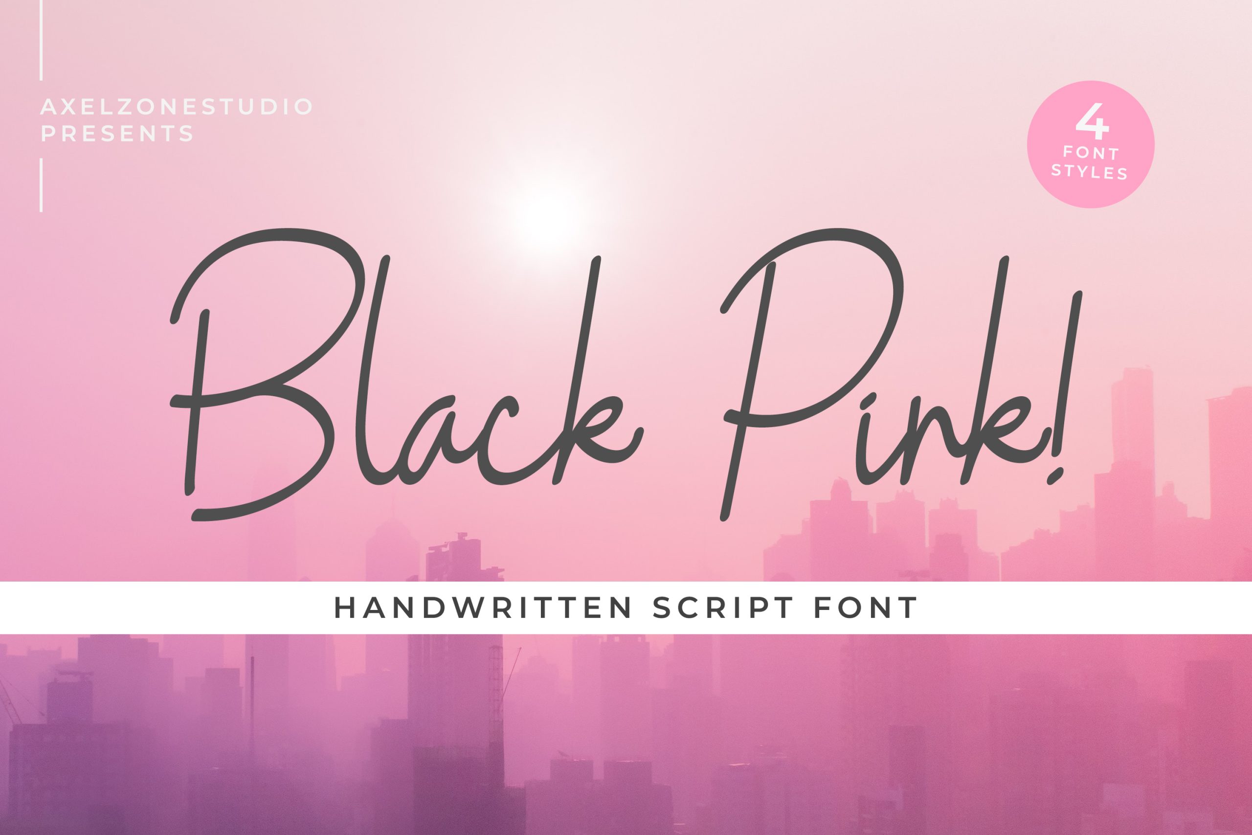 Black Pink - Handwritten Bold Font