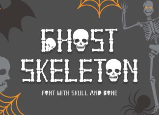 Ghost Skeleton Display Font