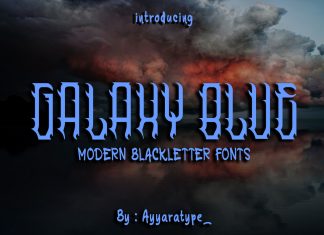 Galaxy Blue Display Font