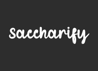 Saccharify Script Font