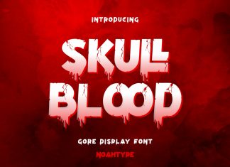 Skull Blood Display Font