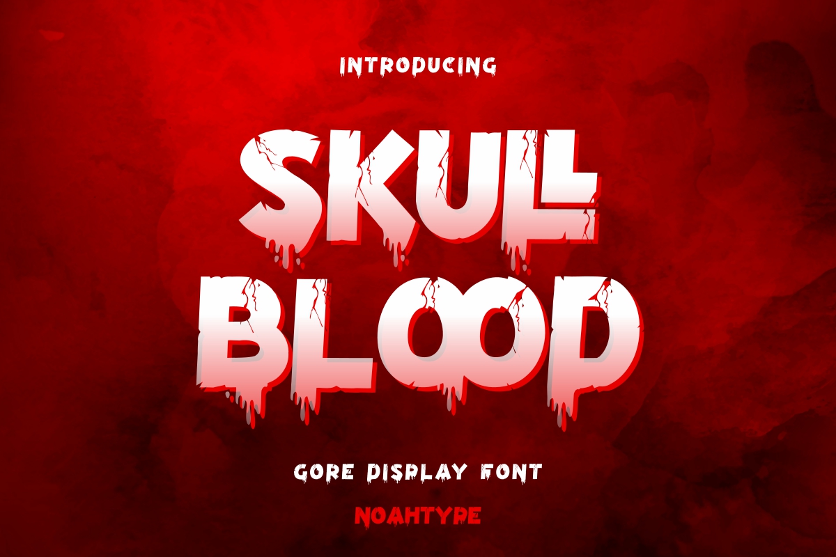 Skull Blood Display Font