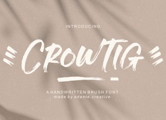 Crowtig Brush Font