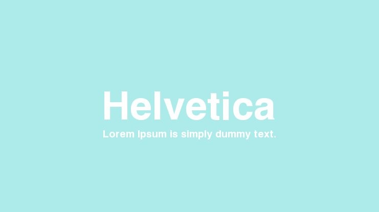Helvetica Font Family Demo