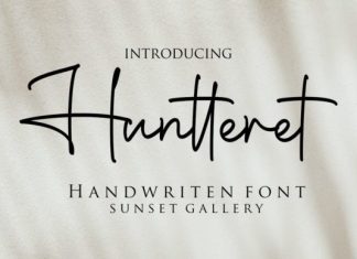 Huntteret Handwritten Font
