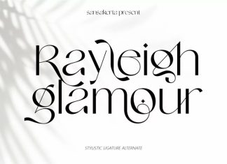 Rayleigh Glamour Sans Serif Font
