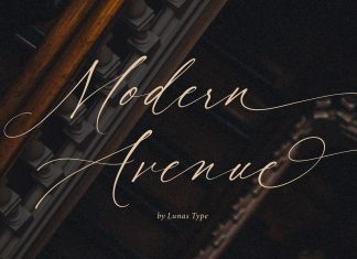 Modern Avenue Script Font