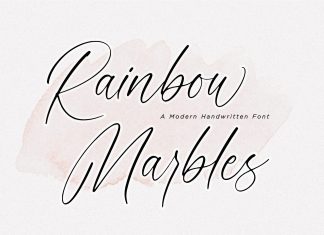 Rainbow Marbles Script Font