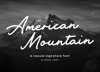 American Mountain Handwritten Font