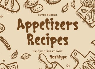 Appetizers Recipes Display Font