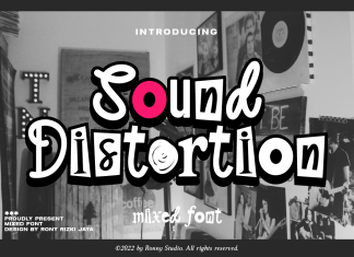 Sound Distortion Display Font