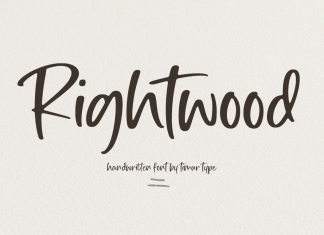 Rightwood Handwritten Font