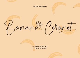 Banana Coronet Handwritten Font
