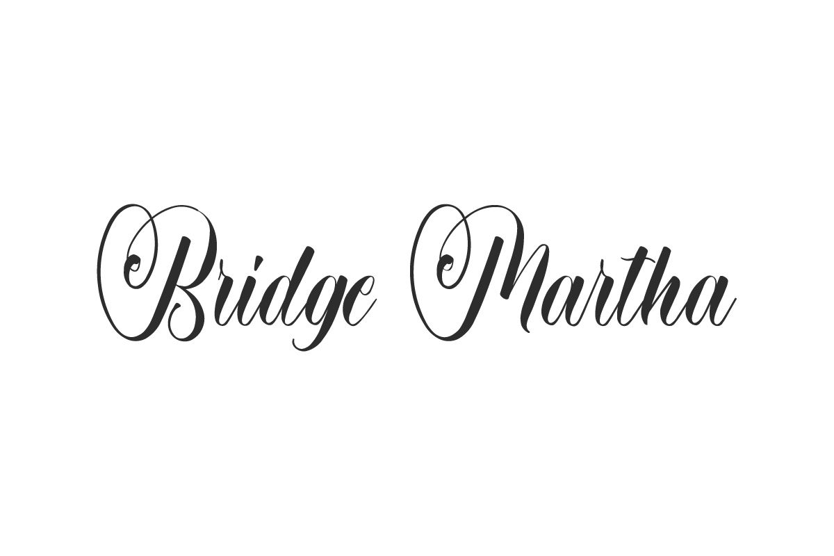 Bridge Martha Calligraphy Font