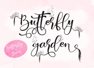 Butterfly Garden Calligraphy Font