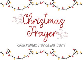 Christmas Prayer Handwritten Font