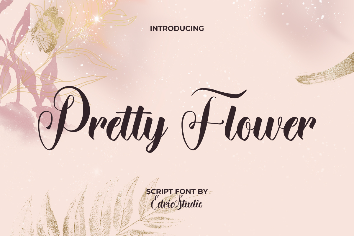 Pretty Flower Script Font