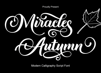Miracles Autumn Calligraphy Font