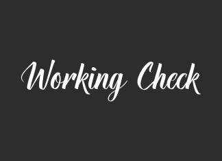 Working Check Script Font