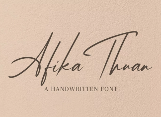 Afika Thuan Handwritten Font
