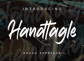 Handtagle Brush Font