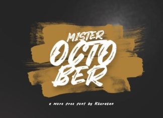 Mister October Brush Font