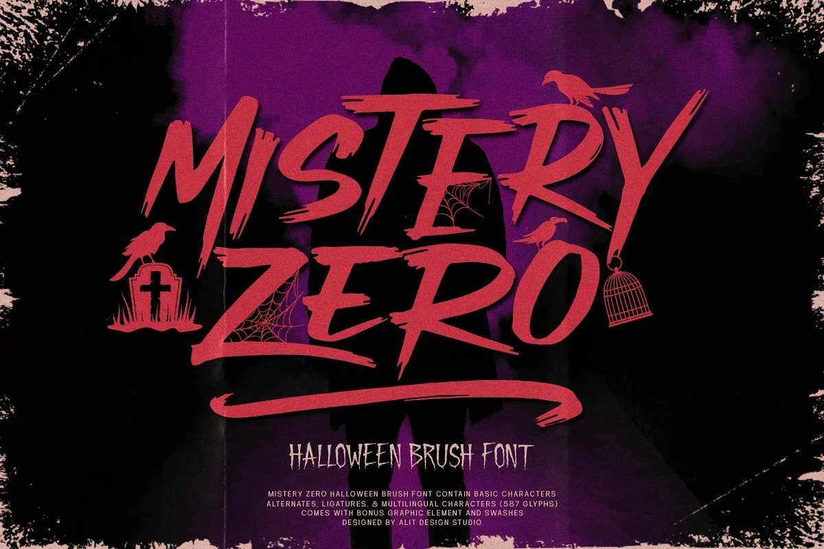 Шрифт Zero. Mystery font.